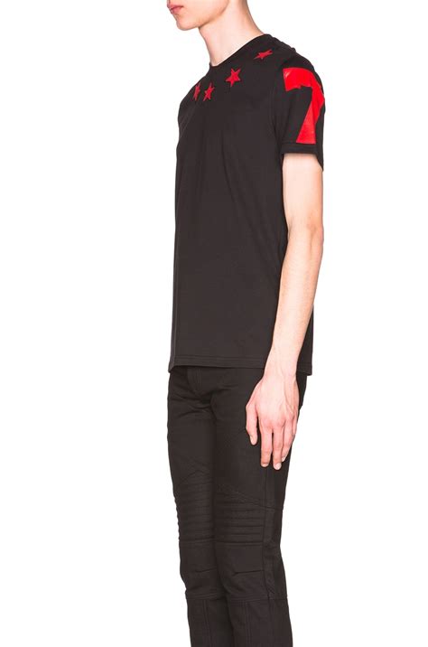 givenchy cuban fit appliquéd distressed cotton jersey t shirt|GIVENCHY Appliquéd striped cotton.